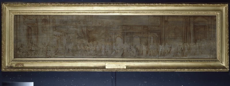 Carlo I e i Cavalieri della Giarrettiera in processione - Ashmolean Museum